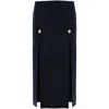 Chloé Side-slits Midi Skirt In Blue