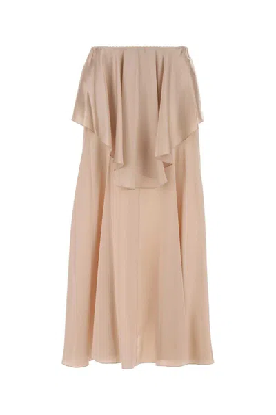 Chloé Chloe Women Pastel Pink Satin Skirt In Neutral