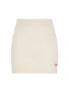 Chloé Chloe Pointelle Wool And Cashmere Miniskirt In Neutral