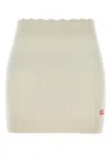 Chloé Chloe White Wool Blend Mini Skirt In White