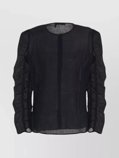 Chloé Gathered Sleeve Blouse In Blue
