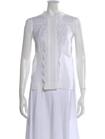 Pre-owned Chloé Sleeveless Blouse In White