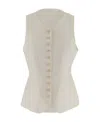 Chloé Sleeveless Button-up Waistcoat In Nude