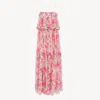 Chloé Chloe Floral Print Ruffled Silk-chiffon Maxi Dress In Multi