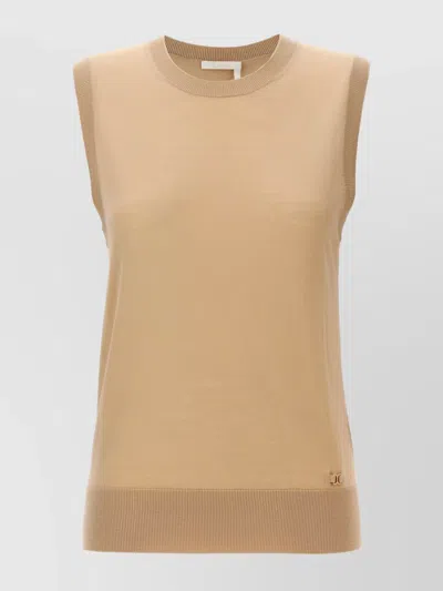 CHLOÉ SLEEVELESS RIBBED KNITWEAR VEST