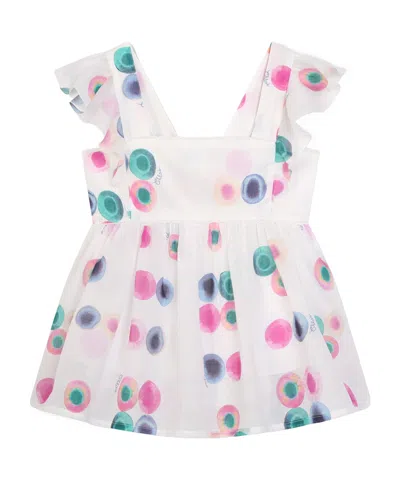 Chloé Kids' Abstract-print Organic Cotton Blouse In Multicolor