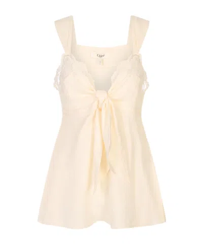 Chloé Sleeveless Top In Neutral