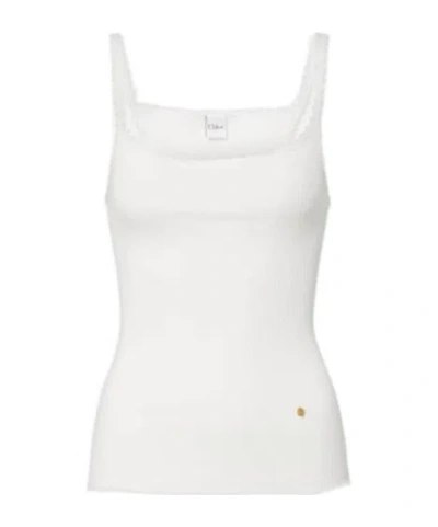 Chloé Sleeveless Vest In White