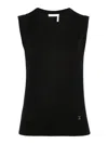 Chloé Sleeveless Wool Knitted Top In Black