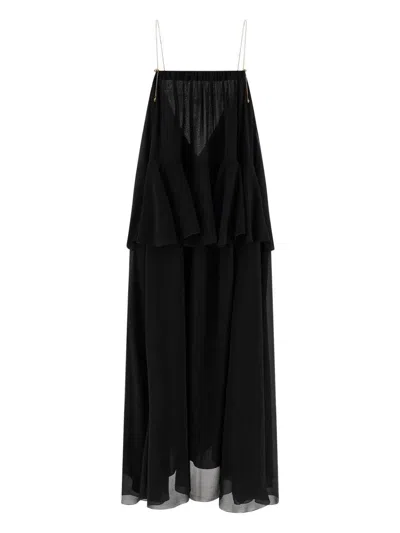 Chloé Slessleeves Midi Dress In Black