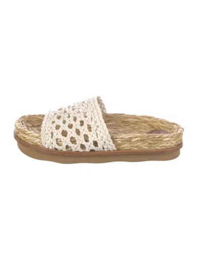 Pre-owned Chloé Slides In Neutral