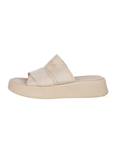 Pre-owned Chloé Slides In Neutral