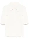 Chloé Slim Fit Polo. In White