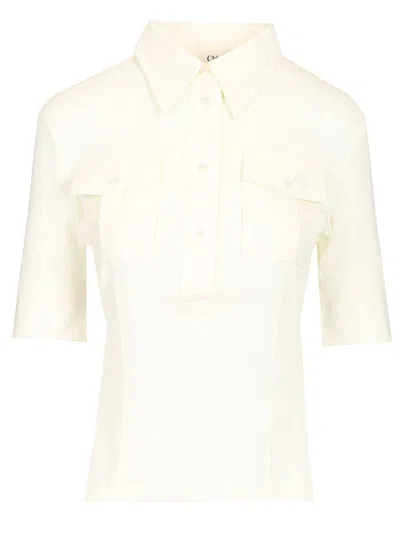 Chloé Slim Fit Polo Shirt White