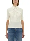 Chloé Slim Fit Polo In White