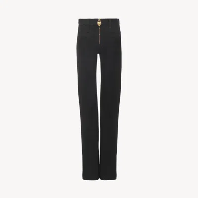 CHLOÉ SLIM JEANS IN DENIM BLACK SIZE 32 100% COTTON