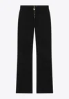 Chloé Slim Jeans With Heart-lock Charm In Black