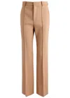 Chloé Asymmetrical Wool Pants In Sand