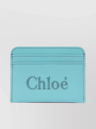 Chloé Slimline Card Holder In Blue