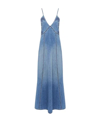 CHLOÉ CHLOÉ LONG FLARE DENIM DRESS