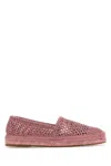 Chloé Antiqued Pink Crochet Isla Espadrilles In Pink