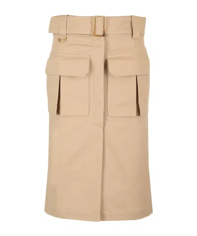 Chloé Cargo Midi Skirt In Green