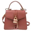 Chloé Chloe Small Aby Calfskin Shoulder Bag In Burgundy