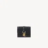 Chloé Small Alphabet Tri-fold In Croco-effect Leather Black Size Onesize 100% Calf-skin Leather In Black