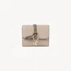 Chloé Small Alphabet Tri-fold In Grained Leather Pink Size Onesize 100% Calf-skin Leather In Pink