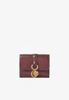 Chloé Small Alphabet Tri-fold Leather Wallet In Brown