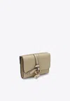 Chloé Chloe Alphabet Small Trifold Beige Wallet Women In Beige