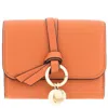 Chloé Chloe Small Alphabet Tri-fold Wallet In Orange
