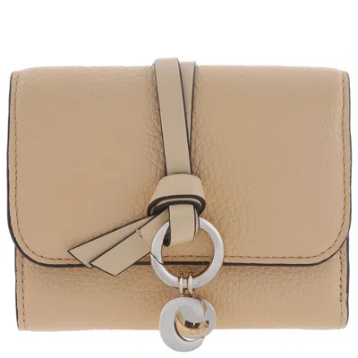 Chloé Chloe Small Alphabet Tri-fold Wallet In Green