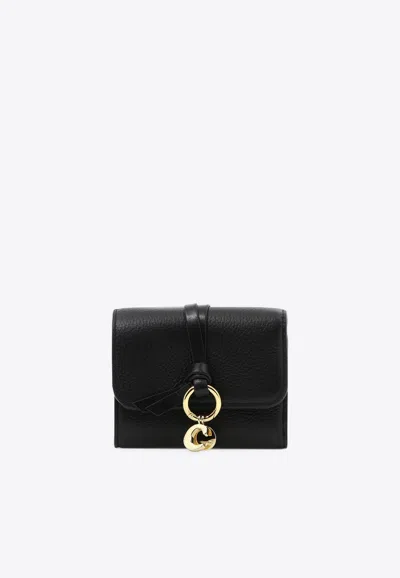 Chloé Small Alphabet Tri-fold Wallet In Black