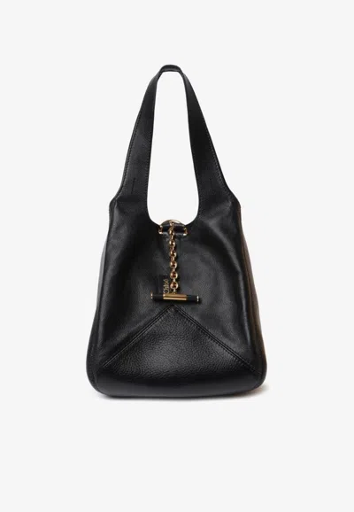 Chloé Small Balloon Grained Leather Shoulder Bag In Black