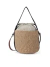 Chloé Small Basket Bag In Natural Fibers In Black