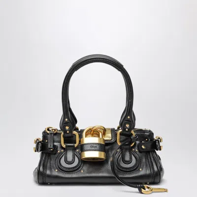 Chloé Small Leather Paddington Top-handle Bag In Black