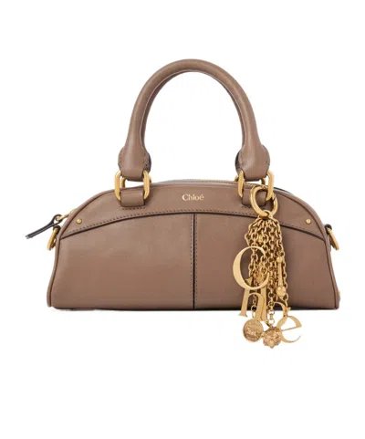 Chloé Small Bowling Top Handle Bag In Brown