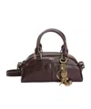 Chloé Small Bowling Shoulder Bag In Leather In Burgundy