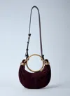 Chloé Womens Deep Violine Bracelet Hobo Mini Suede Top-handle-bag In Red