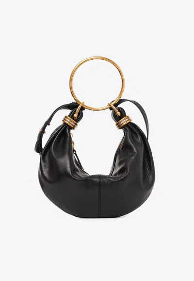 CHLOÉ SMALL BRACELET GRAINED LEATHER HOBO BAG