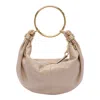 Chloé Women Small Bracelet Hobo Bag In Grained Leather In Beige