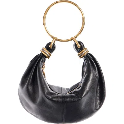 Chloé Bracelet Leather Hobo-bag In Black 001
