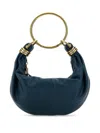Chloé Tapestry Blue Leather Bracelet Handbag