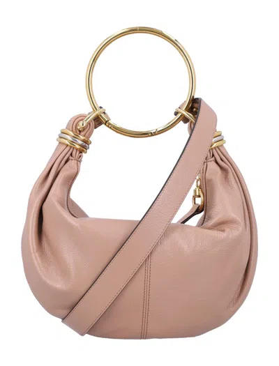 Chloé Chloè Bracelet Hobo Bag Small Leather In Brown