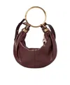 Chloé Small Bracelet Hobo Bag In Burgundy