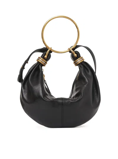 CHLOÉ SMALL BRACELET HOBO BAG IN GRAINED LEATHER