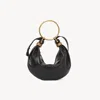 Chloé Women Small Bracelet Hobo Bag In Grained Leather In Black