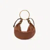 Chloé Petit Sac Hobo Bracelet Bag En Cuir Grainé Femme Brun Taille Onesize 100% Cuir De Veau In Brown