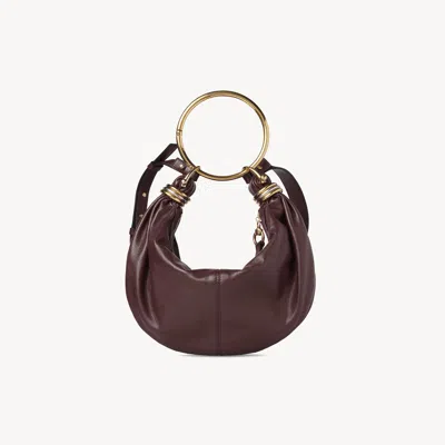 CHLOÉ SMALL BRACELET HOBO BAG IN GRAINED LEATHER RED SIZE ONESIZE 100% BOVINE LEATHER